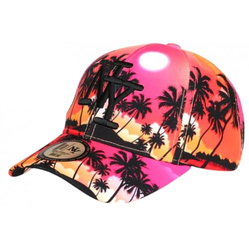 Casquette enfant NY orange réglable pour protéger du soleil de 7 à 12 ans