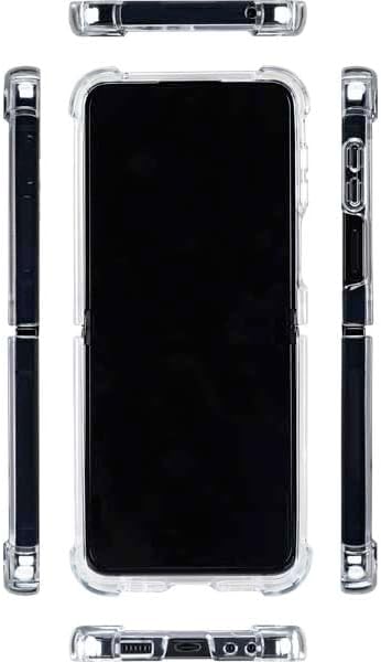 Skinit Clear Phone Case Compatible with Galaxy Z Flip5 5G - Officially Licensed Disney The Nightmare Before Christmas Jack Skellington Pattern Design