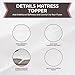 CirclesHome White Futon Mattress Toppers with Anti-Slip Anchors - Futon Cover Filled with Plush Down Alternative Fill - Full Size Futon Cover is Soft, Comfortable and Allergy Free (Size: 54 x 75 x 3)