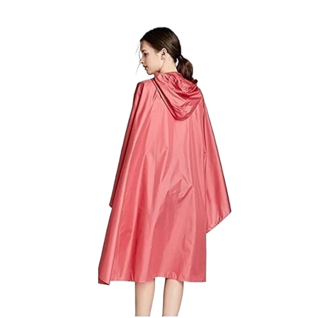 RUVOO Chubasquero Chaqueta de Lluvia Impermeable Poncho De Lluvia para Adulto con Bolsillo Y Cremallera, Chubasquero Ligero para Hombres Y Mujeres Poncho de Lluvia (Blue : Pink, Size : XL)