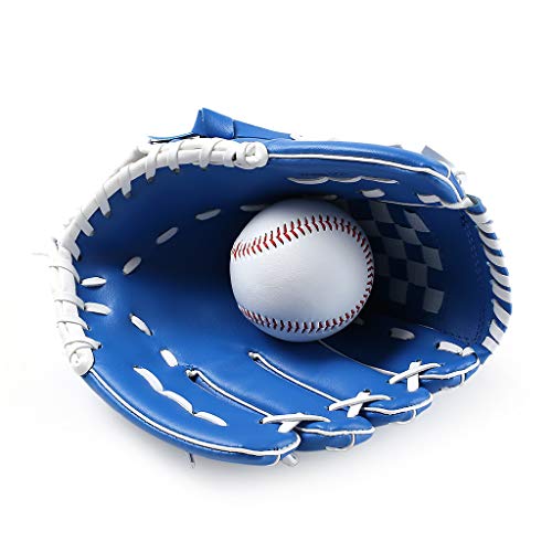 YIJU Engrossar Luvas de Lançamento de Softbol Luvas de Beisebol Esportivas Azuis para - 13.77 polega
