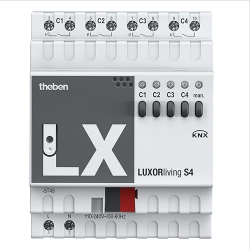 Actionneur LUXORliving S4 Theben 4800420 pour automatiser l'éclairage de l'escalier familial