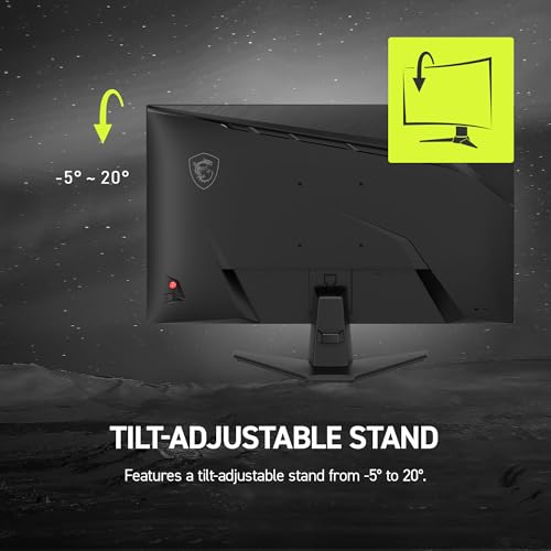 msi MAG 272F 27-inch 1920 x 1080 (FHD) Gaming Office Monitor, 200Hz, Adaptive Sync, HDR Ready, HDMI, VGA Port, VESA Mountable, Tilt, 4-Side Slim Bezel,0.5ms, Black by msi - Image 7