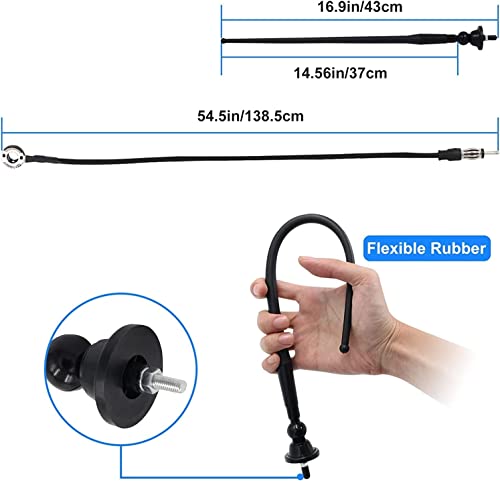 Herdio Marine Radio and Speakers Set Compatible with Bluetooth, Marine Gauge Head Unit+6.5 Inch Marine Flush Wall Mount Ceiling Speakers+Rubber Flexible Mast FM AM Antenna by Herdio - Used condition - Image 6