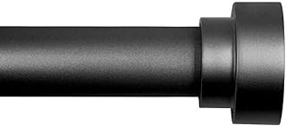 Time Forest Curtain Pole for Windows 167 to 304cm, Adjustable Curtain rod, Modern Design, Black