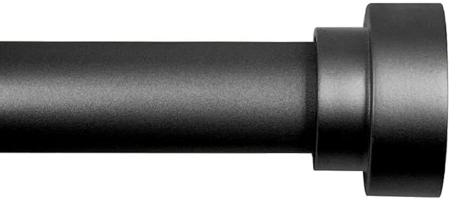 Time Forest Curtain Pole for Windows 122 to 213cm, Adjustable Curtain rod, Modern Design, Black