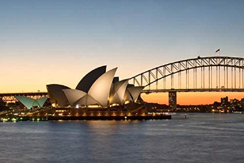 Cheualy Clear Sydney Opera House Australia Diy 5D Diamond Painting By Number Unique Kits Home Wall Decor Crystal Rhinestone Wall Decor Cross Stitch 30X40cm