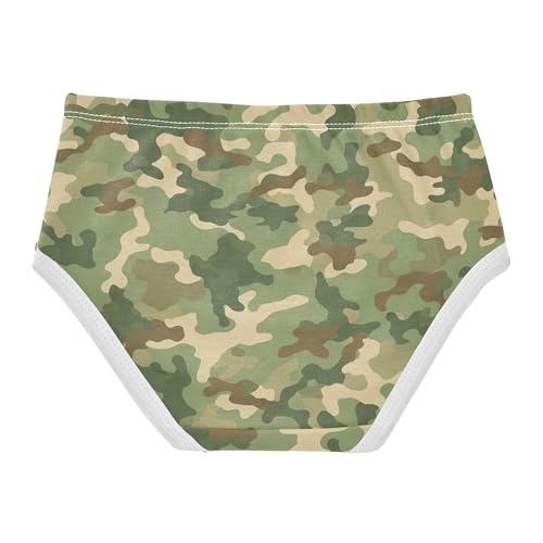 Cotton Toddler Underwear Floral Abstract Camouflage Green Beige Girl Panties Cute Designer Undies Kids Briefs 2t2
