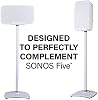 Base para altavoces inalámbrica Sanus para Sonos Five y Sonos Play:5 - diseño que mejora el audio para audio vertical y horizontal con gestión de cables integrada y materiales de aleación premium - OSS52 (blanco) 3