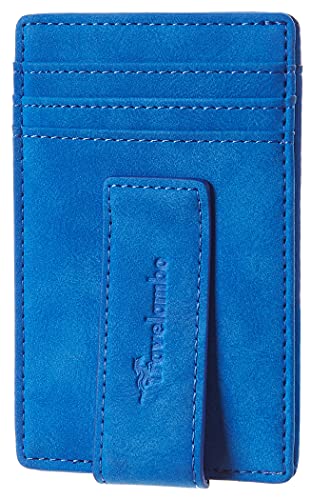 Travelambo Money Clip for Men Magnetic Front Pocket Wallet Slim Wallet Minimalist Card Holder RFID Blocking (Brown)