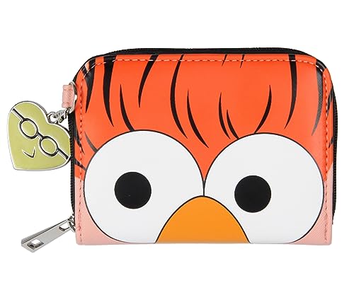 Bioworld The Muppets Beaker Mini Compact Zip Around Wallet with Dr. Bunsen Honeydew Charm