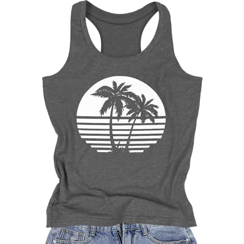 Racerback Tank Tops for Women Summer Sleeveless Round Neck Casual Graphic Tunic Shirts 2026