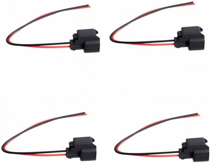 Replacement Fuel Injector Pigtail Harness Kit Set of 4 for Chevy Mazda Ford Hyundai (EB124118)