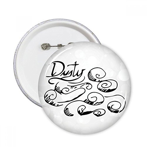 Badge rond Météo nuageux XXL pins décoration vêtements broche multicolore peint à la main