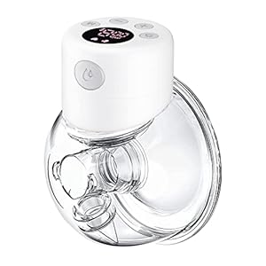 Breast Pump, Electric Breast Pump, Wearable Breast Pump, Hands Free Breast Pump, 2 Mode & 9 Levels, 24mm Flange, 1 Pack