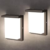 Tesjaso Modern Outdoor Wall Lights, LED 3CCT Selectable Outdoor Porch Light, IP65 Waterproof Exterior Wall Sconce, ETL Listed Porch Light for Front Door, Garage, Patio & House