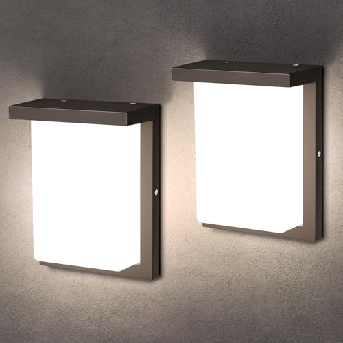 Tesjaso Modern Outdoor Wall Lights, LED 3CCT Selectable Outdoor Porch Light, IP65 Waterproof Exterior Wall Sconce, ETL Listed Porch Light for Front Door, Garage, Patio & House