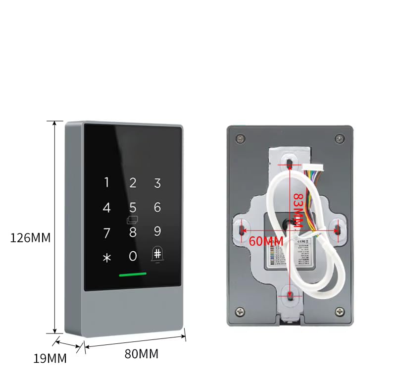 WLAN Codeschloss aus Metall mit Bluetooth, RFID 13,56 MHz & PIN – IP66 Zutrittskontrolle, App-Steuerung, für Tür, Tor & Büro