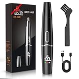 Nasenhaartrimmer Herren, Nasenhaarschneider aus Legierung, Augenbrauen-Lippenhaare Schmerzloser Epilierer, USB wiederaufladbar, wasserdicht, sicherer und leiser Betrieb, tragbares Design