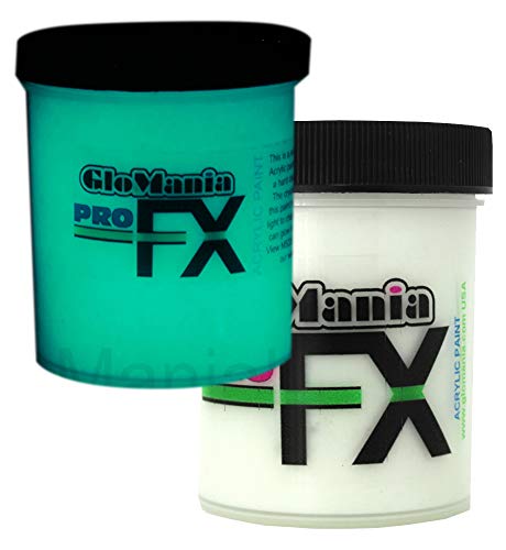 Glow in The Dark Paint, UV Reactive Luminous Glowing Daytime Invisible ProFX Aqua 1 Ounce