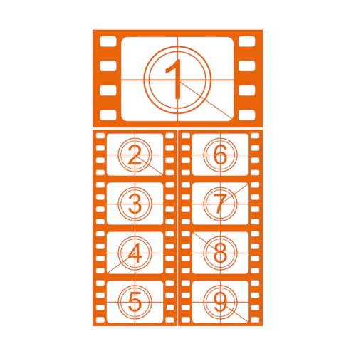 Tira de película Cine Filmación Película Calcomanías de tallado