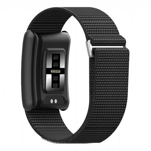 Image of Loop Pro Smart Fitness Band for Men and Woman Health Fitness Tracker ECG PPG Body Temperature, HRV Analysis, 100+ Sports Modes, IP68, Sleep&Stress Monitor, Subscription Free Screenless (Black)