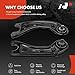 A-Premium 2 x Rear Suspension Trailing Arm Compatible with Kia Sorento 2014-2015 & Hyundai Santa Fe Sport 2013-2014, FWD Only