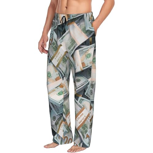 AMRANDOM Men's Pajama Sleep Pant Drawstring Lounge Pants2