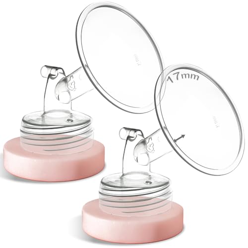 Image of Nenesupply 17mm 2 pc Flanges Compatible with Spectra S2 S1 9 Plus Synergy Gold Breastpump Replacement to Spectra Pump Parts Flange Accessories Wide Mouth Work with Valve Backflow Protector Bottle