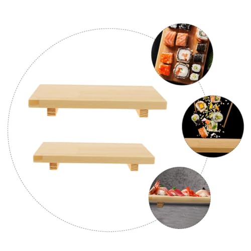 Juego de 2 Platos de Sushi Estilo Japonés en Madera miniatura 3