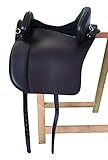 Farbe: Schwarz A&M Reitsport Baumloser spanischer Sattel Catalana aus Büffelleder Schwarz, NEU, Größe:34cm