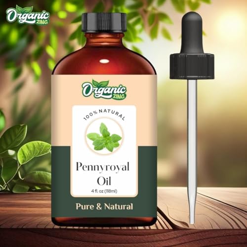 Image of Organic Zing Pennyroyal (Mentha Pulegium) Oil | Pure & Natural Essential Oil for Aroma, Diffusers & Skincare - 118ml /3.99fl oz