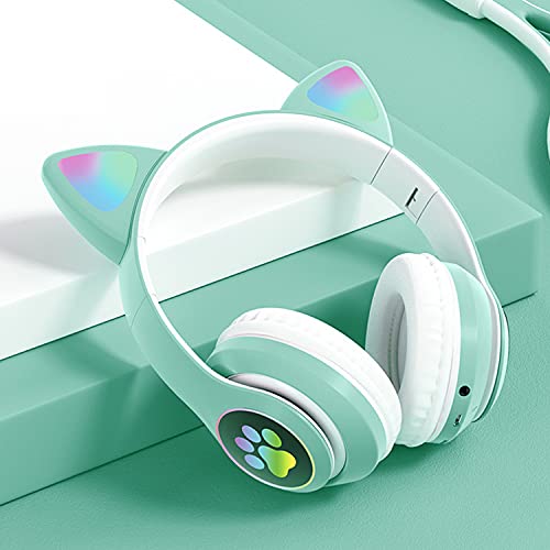 Bluetooth kopfhörer Kinder,Mädchen Katzenohr Kopfhörer Over-Ear mit LED-licht Faltbare Stereo Kopfhörer Bluetooth… - Image 3