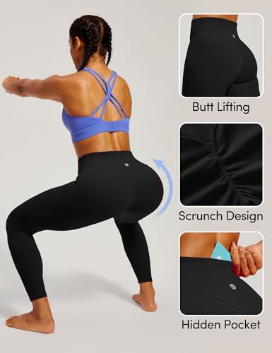 IUGA No Front Seam Scrunch Butt Lifting Leggings for Women Tummy Control Compression Workout Seamless Leggings for Gym Yoga3