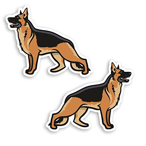 Pegatinas de vinilo alsaciano de pastor alemán, 2 x 10 cm, pegatina de animal de perro #70673 Pegatinas de vinilo alsaciano de pastor alemán, 2 x 10 cm, pegatina de animal de perro #70673