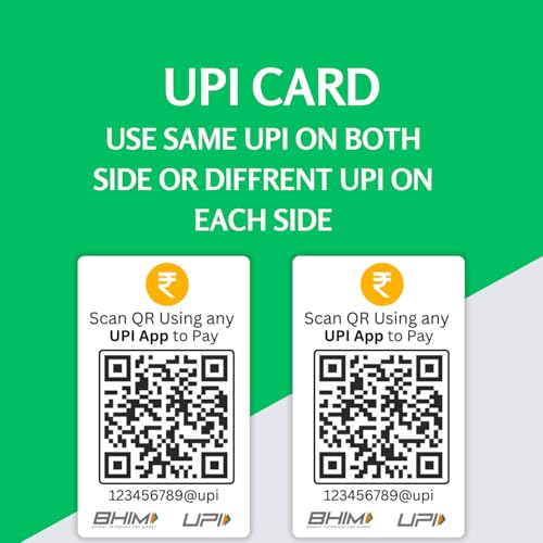 Custom Dual UPI QR Code Display Card by tinydabba - 4