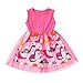 Jaskdconsy Kleid Mädchen Prinzessin Mesh Rüschen Armellose Partykleid Dinosaurier-Druck Sommerkleid A-Linie Kleider Baby Mädchen Kleid Bowknot Cocktailkleid Party Prinzessin Kleidung