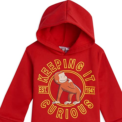 Curious George Toddler Boys Fleece Pullover Hoodie Red 2T #TOP7