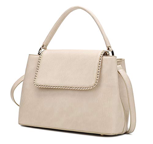 MKF Crossbody Satchel Bags for Women – PU Leather Pocketbook Purse, Shoulder Strap – Lady Top Handle Handbag