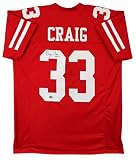 Roger Craig Authentic Signed Red Pro Style Jersey Autographed BAS Witnessed