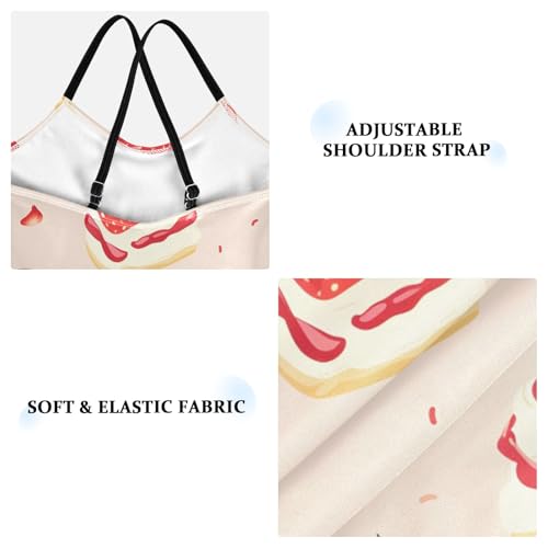 Girl's One Piece Swimsuit Strawberry Cake A Beach Bathing Swimwear3