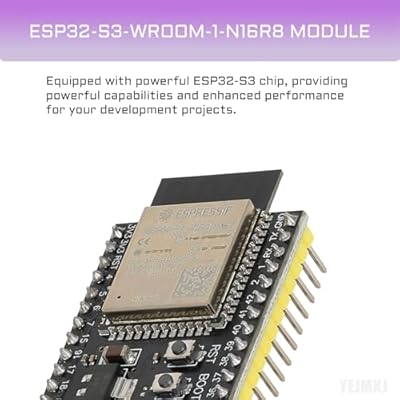 3pcs ESP32-S3-DevKitC-1-N16R8 ESP32 S3 Development Board WiFi + Bluetooth MCU Module, Dual Type-C ESP32-S3-WROOM-1 Cores Microcontroller Processor Integrates Complete Wi-Fi and BLE Functions