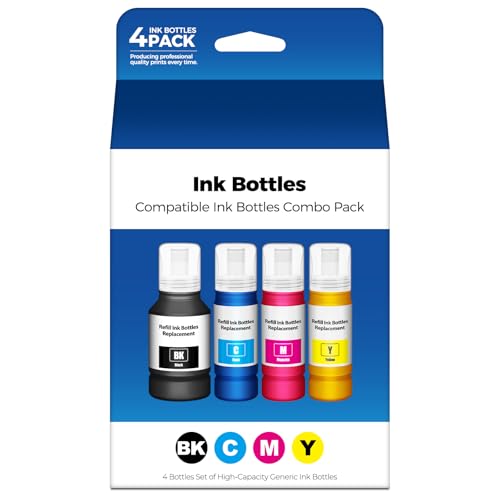 Compatible for EPT502 Ink Refill Bottles ET-3850 ET-4850 ET-3760 ET-2850 Ink Refill for ET 2850 ET 3760 ET 3850 ET4850 ET-2760 ET2850 ET-4760 ET-3830 ET-2750 ET-3750 ET-2980 3943 3843 ET-15000 Printer