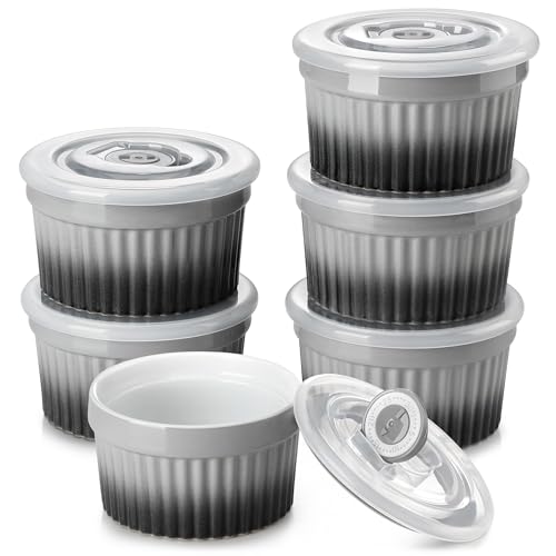 vancasso RAMEKINS 260ml Soufflé Förmchen Set von 6, Ø10,1cm...