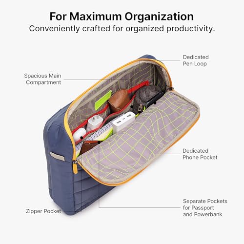 Image of uppercase 14L Omega 03 Professional Laptop Messenger Bag | up to 15.6''| 3x More Water Resistant| Tablet Compartment| Multiple Organisers| Office Bag for Men & Women (Blue)