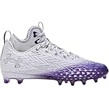 Under Armour Spotlight Clone 3.0 MC - Tacos de fútbol para hombre, Blanco/Morado, 42 EU