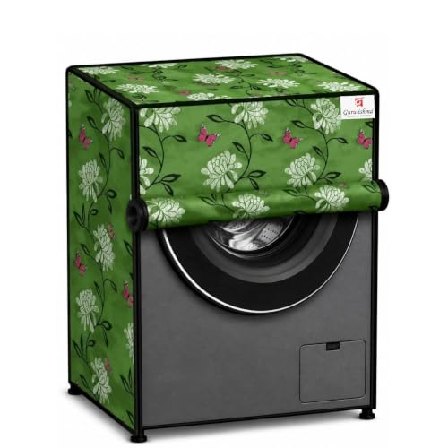 Image of Front Load Fully Automatic Washing Machine Cover for 6.5kg to 8kg | Waterproof & Dustproof Polyester Cover with Zip Closure | Suitable with Samsung, IFB, LG, Bosch & More (61 x 61 x 87 cm)
