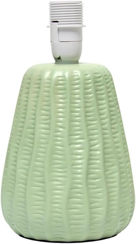 Simple Designs LT1138-SGE 11.02" Traditional Mini Modern Ceramic Texture Pastel Accent Bedside Table Desk Lamp w Matching Fabric Shade for Decor,Bedroom, Nightstand, Living Room, Entryway, Sage Green