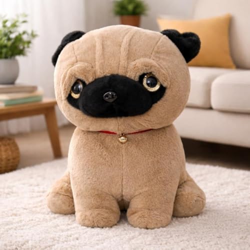 Image of EITHEO Soft Plush Dog Toy for Kids (40 cm) | Cute Stuffed Puppy Teddy Bear | Ultra Soft Huggable Animal Toy for Boys & Girls | Birthday Gift & Home Decor (Brown)
