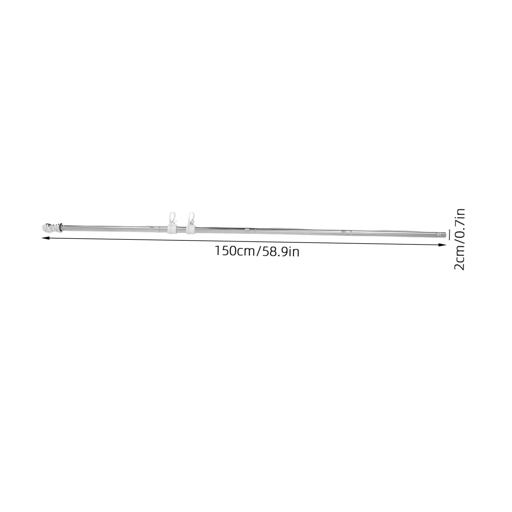 VANZACK Palo de Bandera de 1,5 M Giratorio de Acero Inoxidable